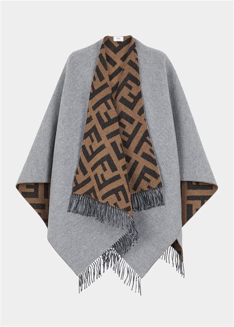 fendi women's ff poncho stores|reversible cashmere poncho women.